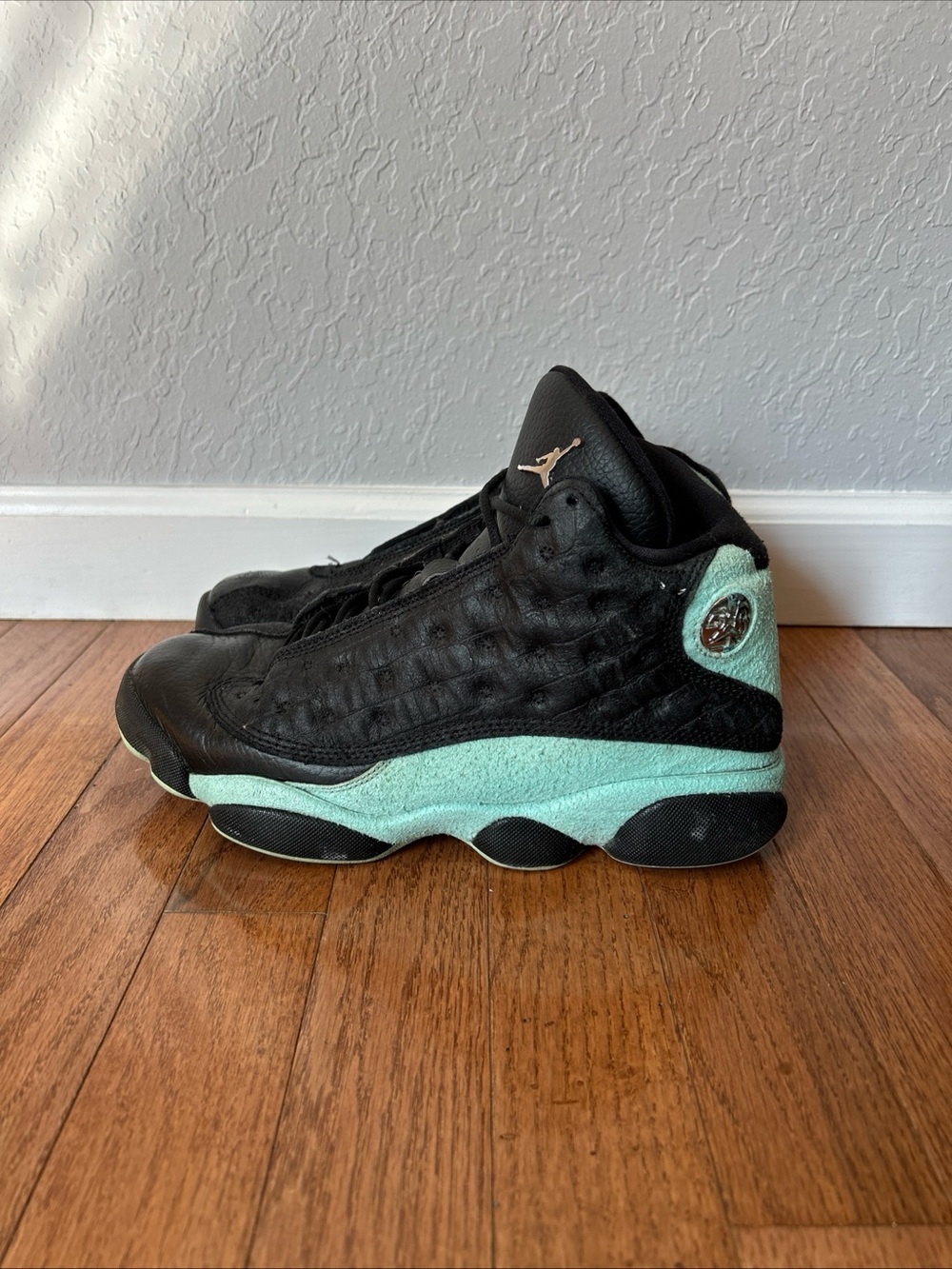 Nike Air Jordan 13 Retro Island Green Shoes Sneakers Men’s Size 8 Black